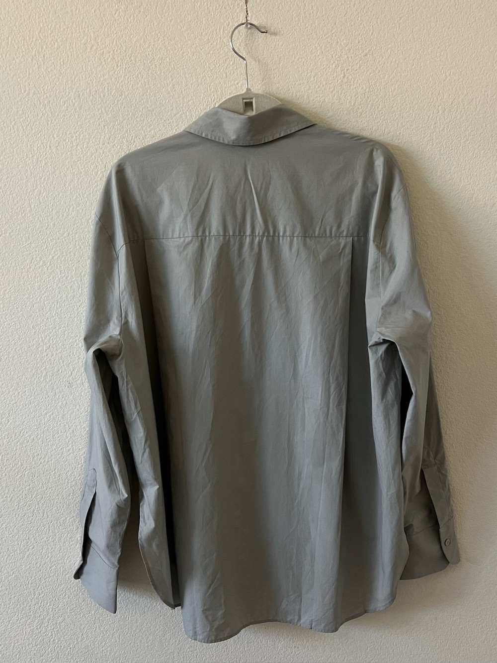 NWT Frankie Shop Liu Organic Cotton Shirt Ice Gray Oversized Minimalist Small - Picture 12 of 16